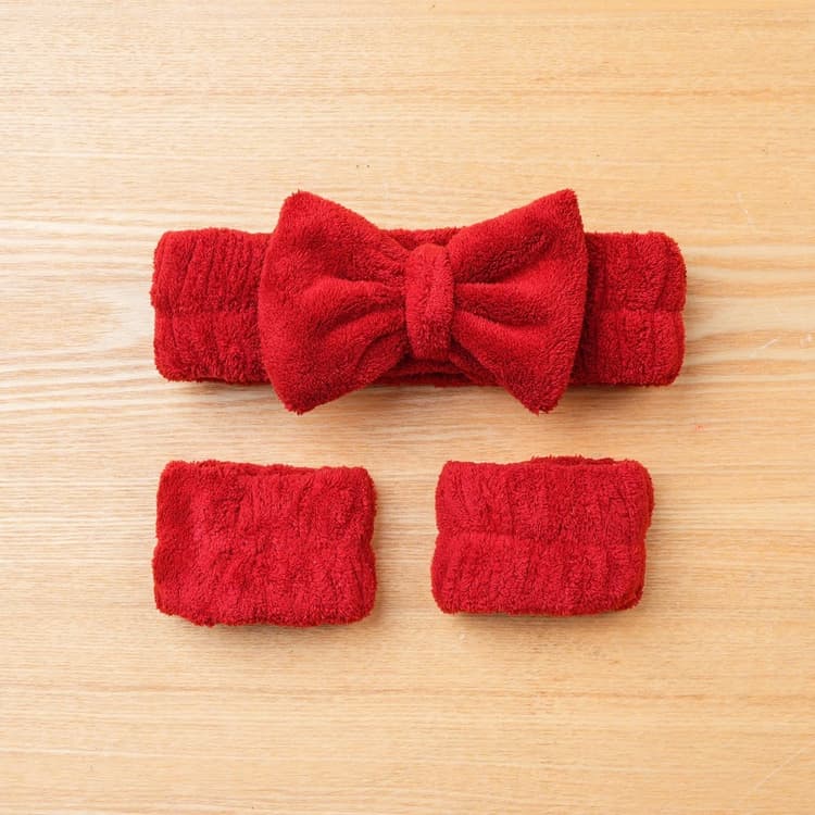 ربطة الشعر واليد - احمر