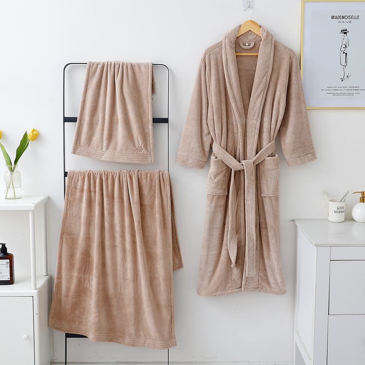 سيت روب 3 قطع - بني