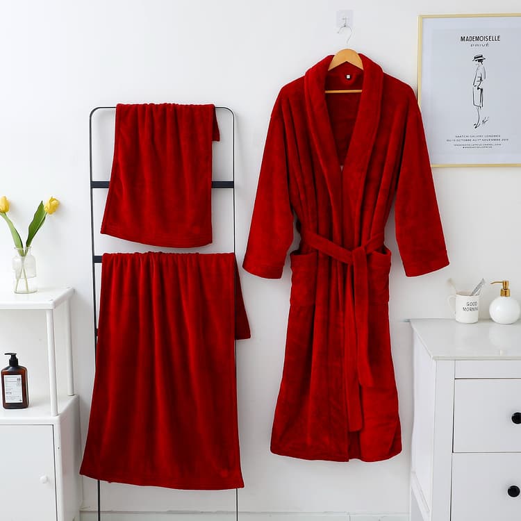 سيت روب 3 قطع - احمر