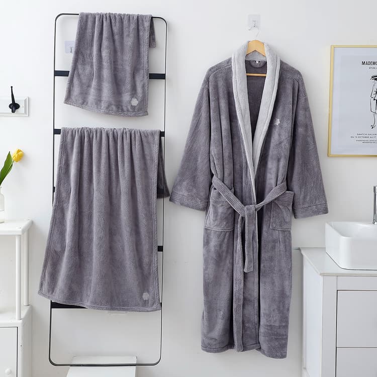 سيت روب انيق ٣ قطع - رصاصي