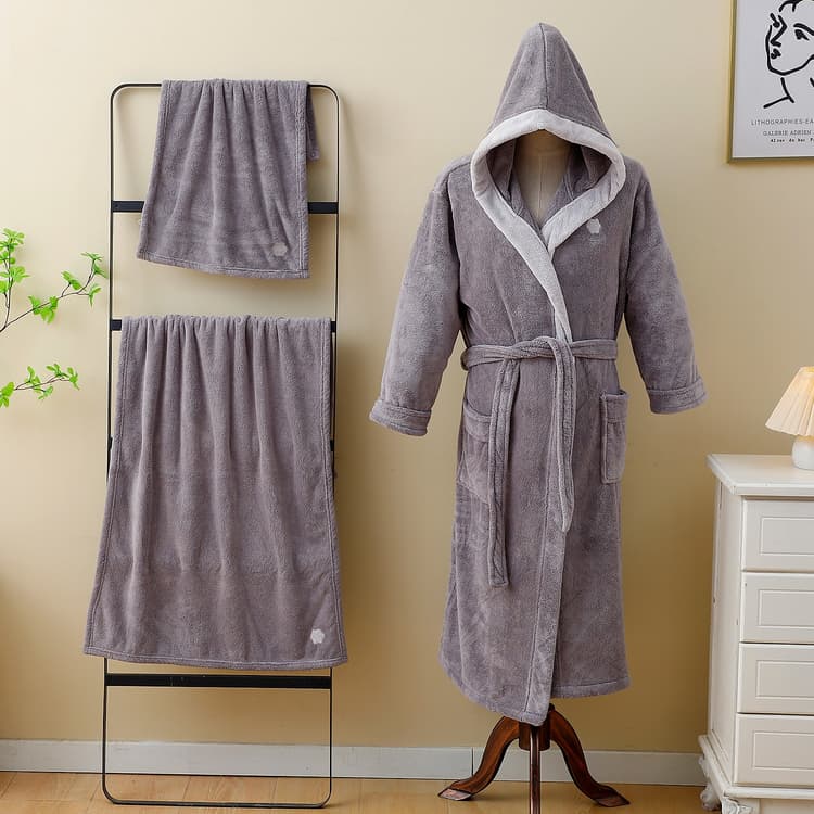 سيت روب انيق بكلاو ٣ قطع -  رصاصي