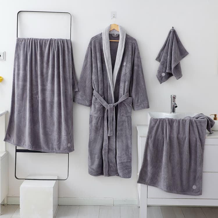 سيت روب انيق 4 قطع - رصاصي