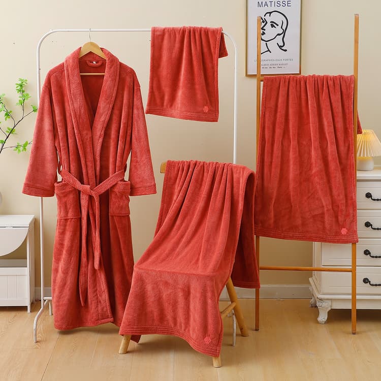 سيت روب 4 قطع - مشمشي