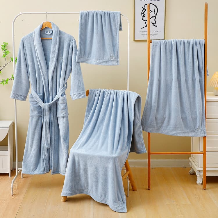 سيت روب 4 قطع - ازرق فاتح