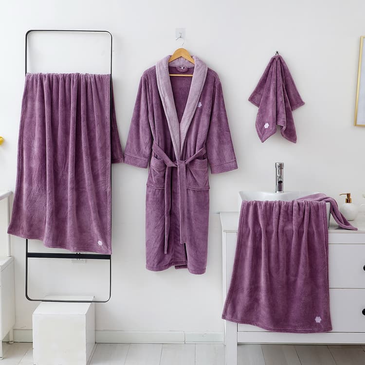 سيت روب انيق 4 قطع - بنفسجي